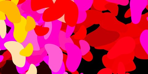 Dark purple vector template with abstract forms.