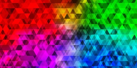 Light Multicolor vector template with lines, triangles.