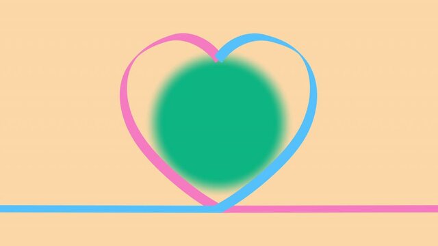 線で描くハート