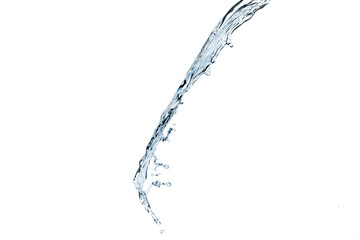 Obraz na płótnie Canvas splashes, splashes, drops of blue water isolated on white background.