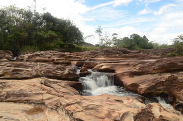 River to the Waterfall in Milho Verde in the state of Minas Gerais called Cachoeira do Moinho (translated to Watermill Waterfall)