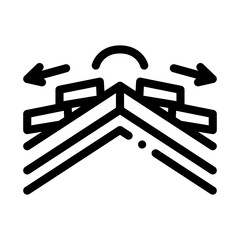 roof ceramic tile scheme icon vector. roof ceramic tile scheme sign. isolated contour symbol illustration