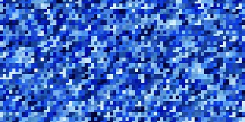Light BLUE vector pattern in square style. Abstract gradient illustration with rectangles. Design for your business promotion.