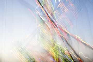 Amusement park blurred effect. Abstract illuminated background