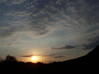 sunset in the mountains