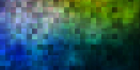 Light Blue, Yellow vector pattern in square style.