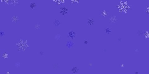 Light purple, pink vector doodle template with flowers.