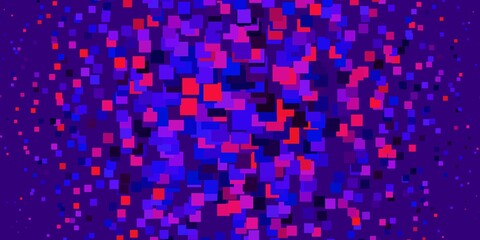 Light Blue, Red vector pattern in square style. New abstract illustration with rectangular shapes. Design for your business promotion.