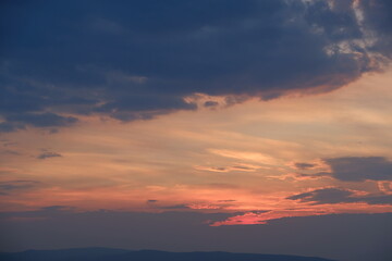 red sky at sunset