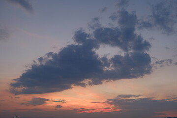 sunset sky with clouds