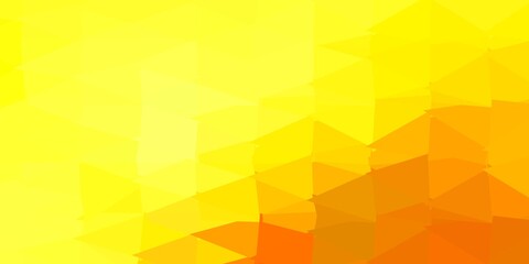 Obraz premium Dark green, yellow vector triangle mosaic pattern.
