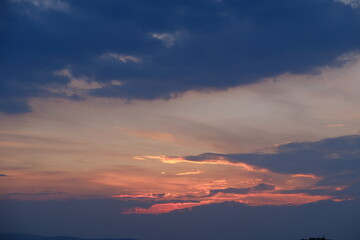 sunset in the sky