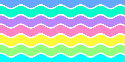 Abstract colorful lines wavy stripes  background. Unicorn rainbow pattern.