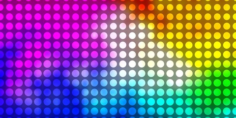 Light Multicolor vector layout with circles. Abstract colorful disks on simple gradient background. Pattern for websites, landing pages.
