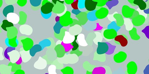 Light multicolor vector texture with memphis shapes.