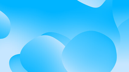 Abstract blue white gradient geometric background. Fluid shapes and colorful graphic design.