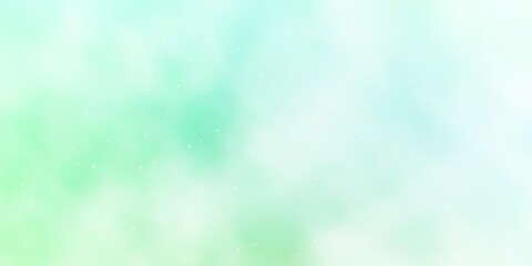 Light Green vector template with neon stars. Colorful illustration with abstract gradient stars. Theme for cell phones.