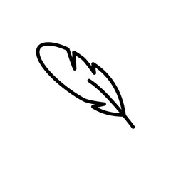 Feather icon vector logo template illustration