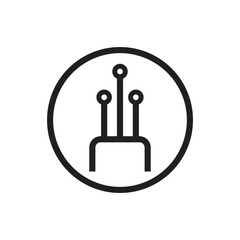 Fiber optic icon vector logo design template