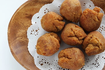 Okinawa food, asian style doughnut with copy space