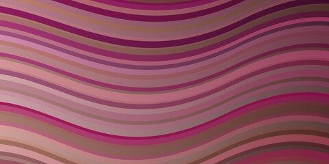 Light Pink vector texture with wry lines. Colorful abstract illustration with gradient curves. Best design for your posters, banners.