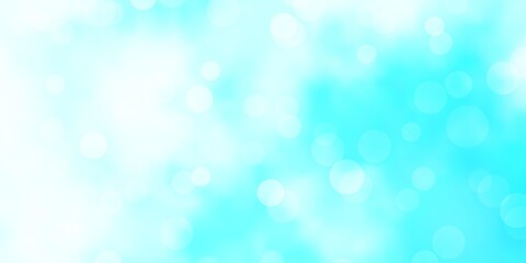 Light BLUE vector texture with disks. Abstract illustration with colorful spots in nature style. Design for your commercials.