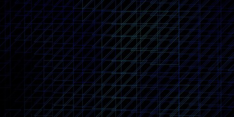 Dark BLUE vector backdrop with lines. Geometric abstract illustration with blurred lines. Pattern for ads, commercials.