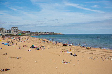 Fototapeta na wymiar Margate beach panorama, Kent, England