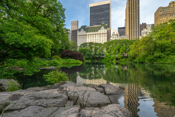 Central Park, New York City at the lake