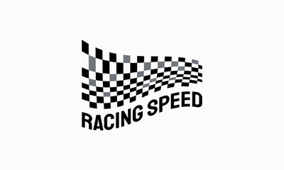 Fast Racing Speed designs concept vector, Simple Racing Flag logo template
