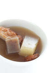 Japanese food, winter food oden simmered radish and fish cake