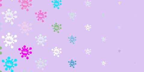 Light multicolor vector texture with disease symbols.