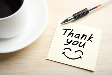 Thank You Concept On Sticky Note