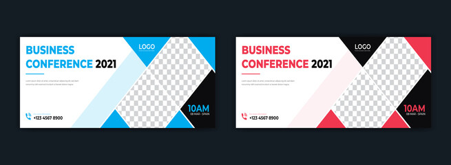 Corporate business marketing conference agency social media instagram post facebook cover page timeline web ad banner template design