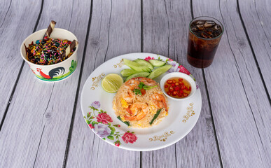 Thai Street Food with Fried Ice Cream 