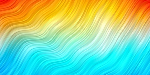 Light Blue, Red vector template with wry lines. Colorful geometric sample with gradient curves.  Template for cellphones.