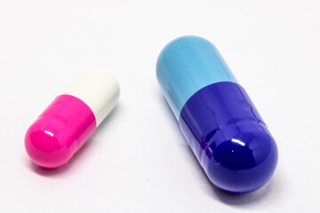 drugs capsules in white background in Brazil