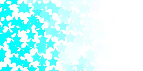 Light BLUE vector template with neon stars. Colorful illustration with abstract gradient stars. Theme for cell phones.