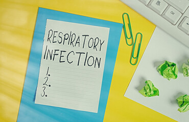 Word writing text Respiratory Infection. Business photo showcasing any infectious disease that...