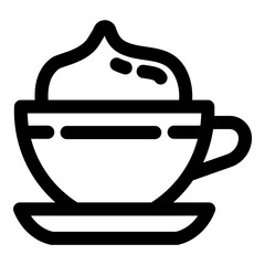 Coffee Cup Flat Icon Isolated On White Background