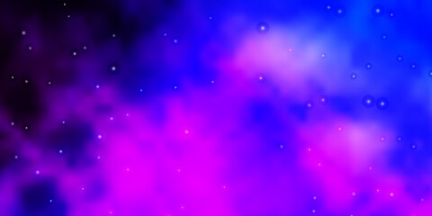 Light Pink, Blue vector pattern with abstract stars. Shining colorful illustration with small and big stars. Pattern for websites, landing pages.