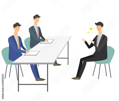 面接 転職 就職活動 就活 面接官 ベクターイラスト Business Wall Mural Busine Yakitori 面接 転職 就職活動 就活 面接官 ベクターイラスト Business Wall Mural Busine Yakitori