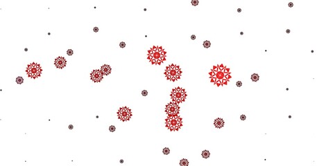 Light Pink, Red vector layout with beautiful snowflakes.