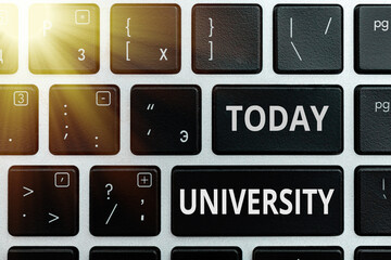 Handwriting text University. Conceptual photo an educational institution designed to teach and...