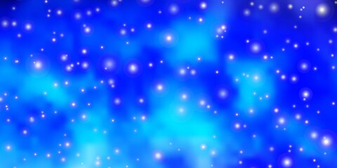 Light Pink, Blue vector pattern with abstract stars. Shining colorful illustration with small and big stars. Design for your business promotion.