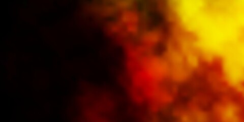 Dark Red, Yellow vector texture with cloudy sky. Illustration in abstract style with gradient clouds. Pattern for your commercials.