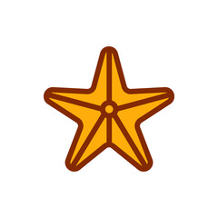 starfish icon vector illustration filled outline style. summer icon set.