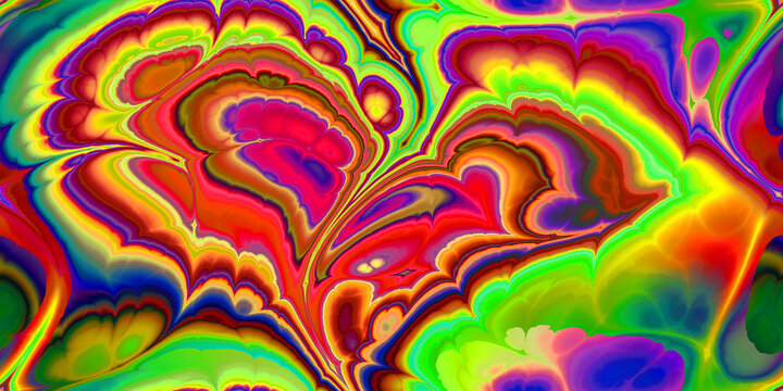 red multi-color psychedelic marbleized seamless tile