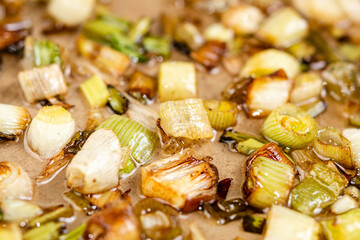 close-up stew of vegetables and legumes