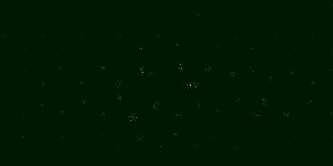 Light Green vector layout with beautiful snowflakes.